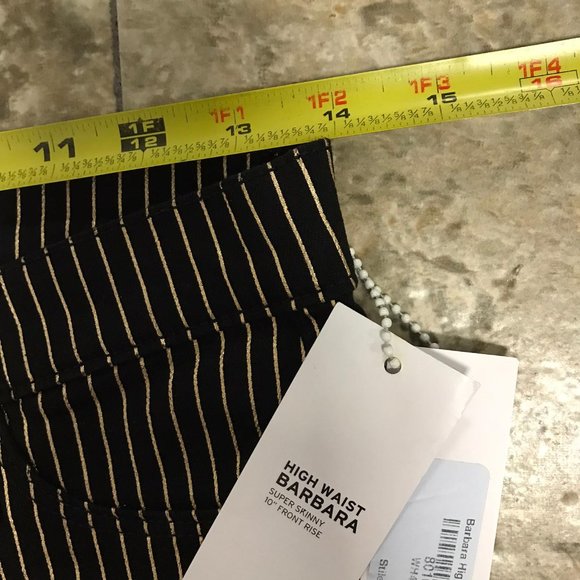 NWT HUDSON Jean gold strip Barbara Denim Pant SLIM - Picture 6 of 9